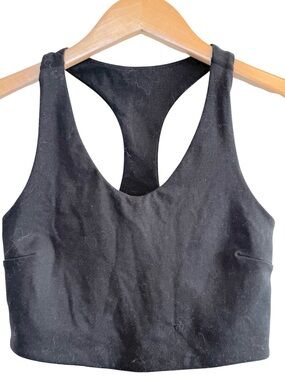 🌈 6/$60 Zella Sports Bra Light Black Racer Back Size Small